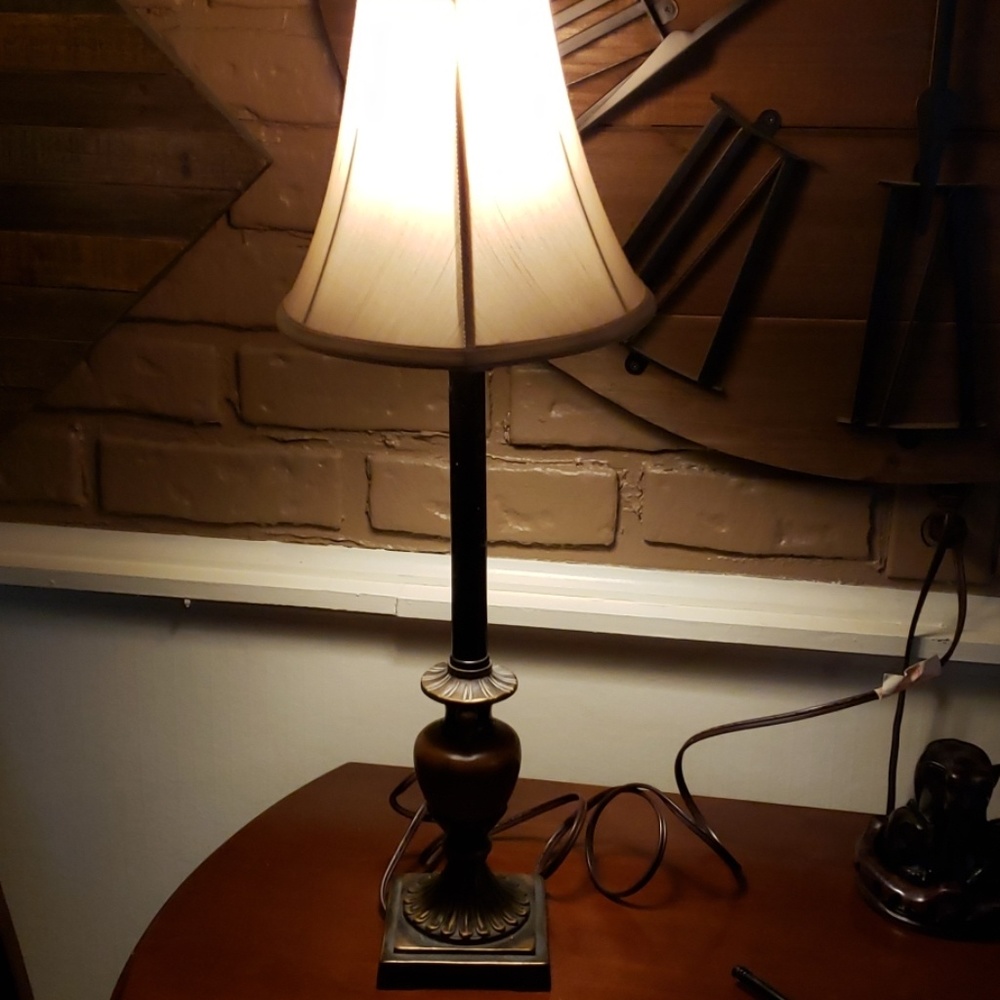 Medium Wooden Lamp With Shade